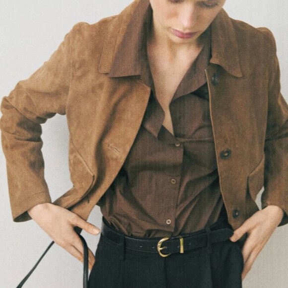 NWT Mango Suede Leather Jacket - Picture 9 of 9